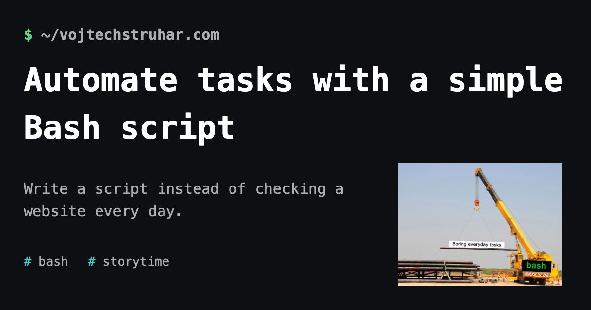 Automate tasks with a simple Bash script